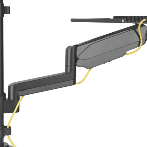 Pole Held Floating Sit-Stand Desk Converter with Dual Monitor Mount DWS20-C02 Keep Yourself in Right Position from china(chinese)
