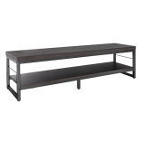 Wood Media Console with Open Shelving (Large)