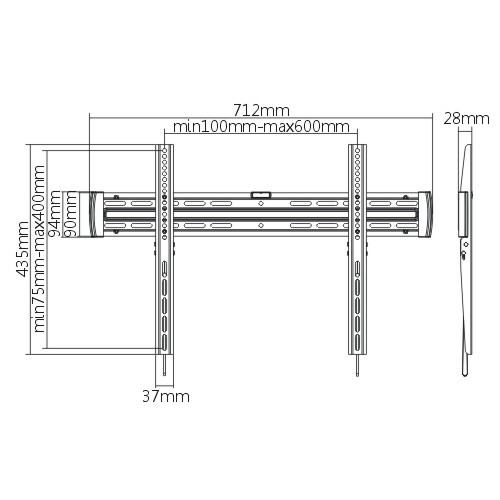 Essential Fixed LCD LED Wall Mount LP45-46F For most 37"-70" LED, LCD flat panel TVs from china(chinese)