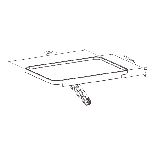Kickstand-Style TV Media Shelf with Protective Ledges APM-09-01 For Media Boxes, Speakers, Remote Controls, Knick-Knacks and Other Small Items from china(chinese)