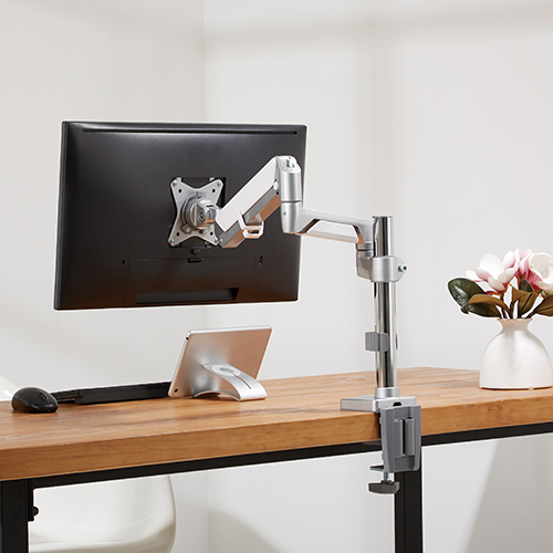 Single Monitor Pole-Mounted Epic Gas Spring Aluminum Monitor Arm LDT37-C012P For Most 17"-32" Monitors from china(chinese)