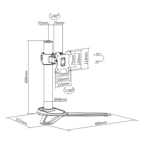 Single Monitor Affordable Steel Articulating Monitor Stand Supplier and ...