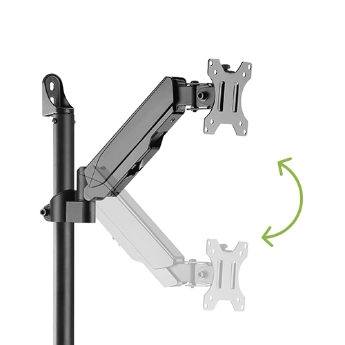 Single Screen Pole Held Computer Wall Mount with CPU Holder WWS04-01 Keep Yourself in Right Position from china(chinese)