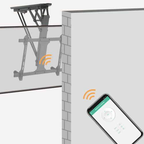 SOPORTES DE TECHO ABATIBLES INTELIGENTES PARA TV CONTROLADO POR TUYA PLB-M0546AI Soporta la mayoría de los televisores de 32"-70" from china(chinese)
