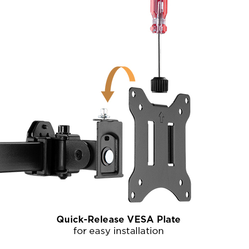 ポールマウントデュアルスクリーンモニターマウント LDT57-C02 ほとんどの17"-32"モニター用 from china(chinese)