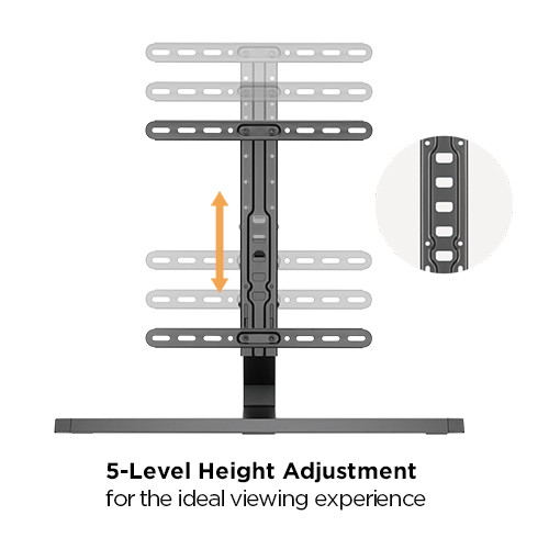 Contemporary Aluminum Pedestal Tabletop TV Stand LDT03-18S For Most 37"-65" TVs from china(chinese)