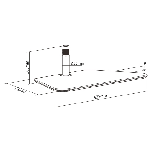 Accessory Shelf for FS19-44F-01 TV Floor Stand FS19-44F-01-A02 Provides Extra Space for Remote Controls and More from china(chinese)