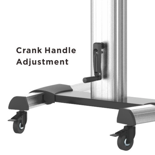 Height Adjustable Aluminum TV Cart with Crank Handle TTV04H-46TW For Most 37''-70'' Flat Panel TVs from china(chinese)