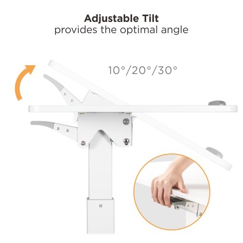 Height Adjustable Mobile Workstation with Paddle Lever and Tiltable Desktop FWS07-5 A Mobile Stand for Presentations or an Active Work Style from china(chinese)