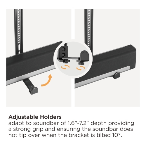 Versatile Soundbar Bracket with Non-Slip Base Holder SB-49 Compatible with Soundbars of 1.6''-7.2'' Depth and 20''-45'' Width from china(chinese)
