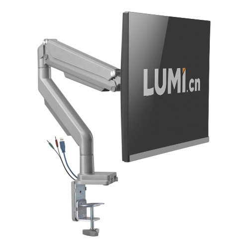 USB付きシングルモニターパフォーマンスガススプリング式アルミニウムモニターアーム LDT34-C012U ほとんどの17"-32"モニター用 from china(chinese)