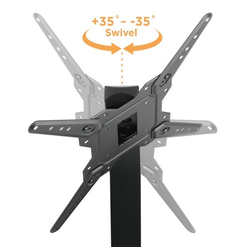 Universal Swivel Tabletop TV Stand with Glass Base LDT03-23MA For Most 23"-55" TVs from china(chinese)