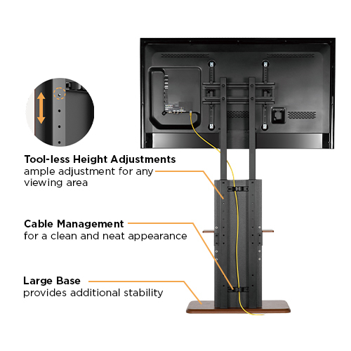 モダンスリムテレビフロアスタンド FS16-44N ほとんどの32"-60"テレビ用 from china(chinese)