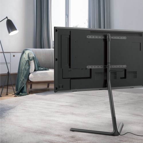 Modernist Linear Studio TV Floor Stand with V-Base FS17-46F Bring Aesthetics to Any Viewing Area from china(chinese)
