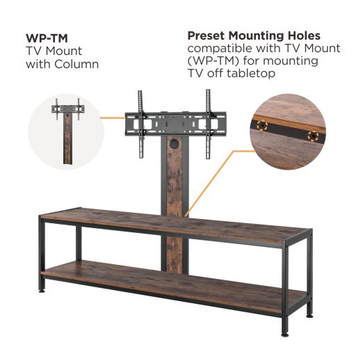 2層インダストリアル風のメディアコンソール(大) WP2002L 都市と田舎風のロフトアピールのミックス from china(chinese)