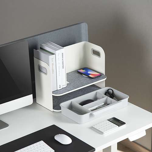 Desktop Organizer with Wireless Charging DA04-2 Reclaim Desk Space with Improved Productivity from china(chinese)