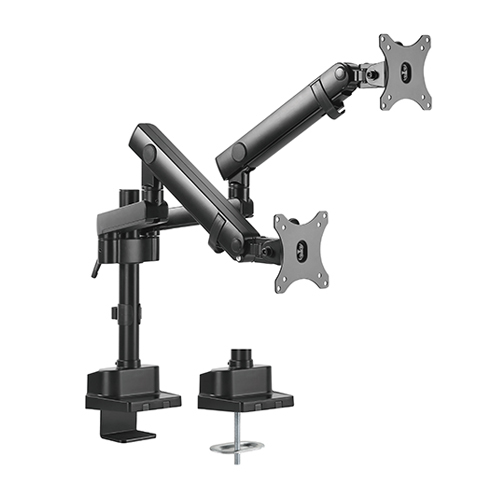 Dual Monitors Aluminum Slim Pole-Mounted Spring-Assisted Monitor Arm LDT20-C024P For most 17"~32" Monitors from china(chinese)