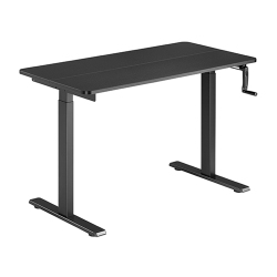 Economical Manually Adjustable Desk with 2-Piece Partitioned Table Top (1200×600mm)