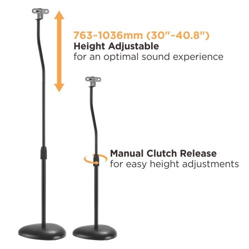 Height Adjustable Satellite Speaker Floor Stands SS-05 Perfect for most Satellite Speakers and Small Bookshelf Speakers from china(chinese)