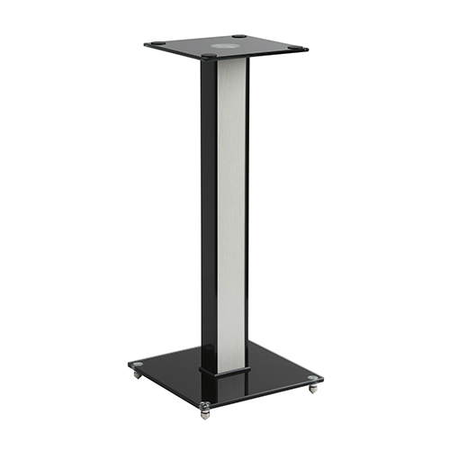 23.6" Aluminum, Glass & Wood Bookshelf Speaker Stands BS-03M For bookshelf/center-channel speakers from china(chinese)