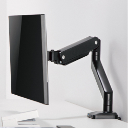 Single Monitor Premium Aluminum Spring-Assisted Monitor Arm with 3.0 USB Cables Included
