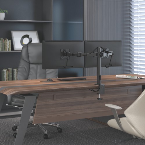 デュアルモニター手頃なスチール関節式モニターアーム LDT33-C024 ほとんどの17"-32"モニター用 from china(chinese)