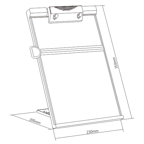 Foldable Plastic Document Holder with Adjustable Line Guide