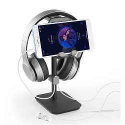 Aluminum Headphone Stand with Angle Adjustable Phone Holder