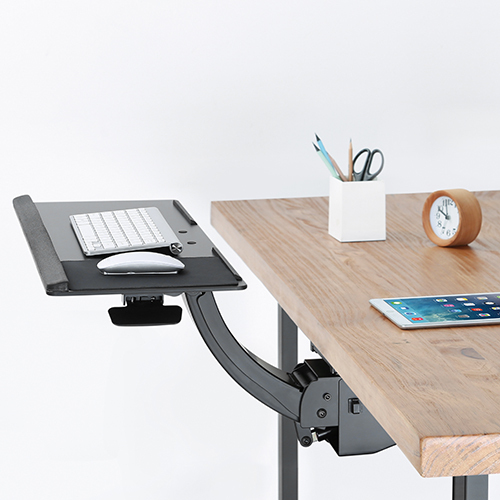 Airlift Negative Tilt & Swivel Under-Desk Keyboard Tray with Gel Wrist Rest and Precise Mouse Pad KBT-04 Create Clutter-Free Desktops Gas Lift Height Adjustment from china(chinese)