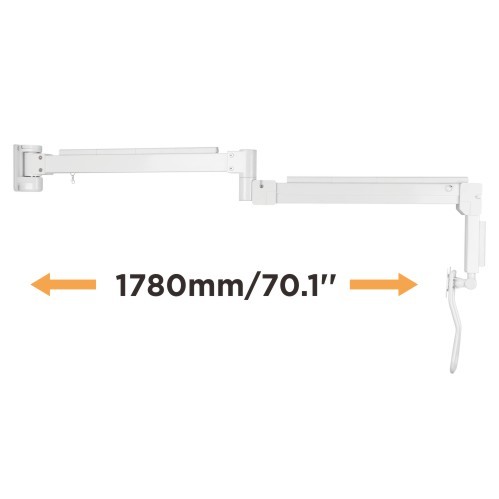 Extra Long Reach Articulated Wall-Mounted Monitor Arm LDA34-112 Perfect for Floating Flat Screen from Position to Position, even Over the Bed. from china(chinese)