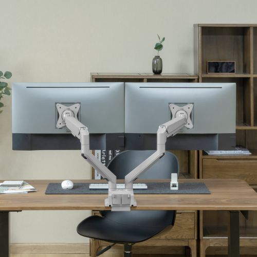 Dual Monitor Thin Gas Spring Monitor Arm LDT62-C024 For most 17"~32" Monitors from china(chinese)