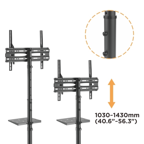 低コストの高さ調節可能なスチールテレビカート FS23-44TW ほとんどの32"-55"フラットパネルテレビ用 from china(chinese)