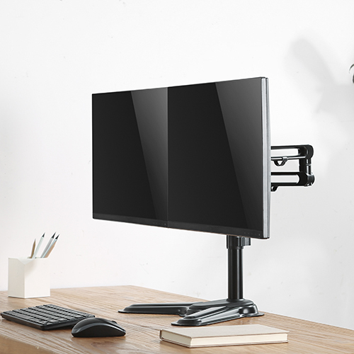 デュアルモニタープレミアム関節式アルミニウムモニタースタンド LDT30-T024 エレガンスな外観と人間工学を組み合わせる from china(chinese)