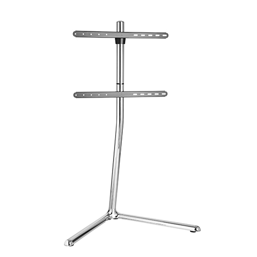 Modernist Linear Chrome Plated Studio TV Floor Stand with V-Base FS17-46F-01 Bring Aesthetics to Any Viewing Area from china(chinese)