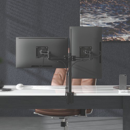 Dual Monitors Premium Aluminum Articulating Monitor Arm LDT30-C024 Combining the elegance look and ergonomics from china(chinese)