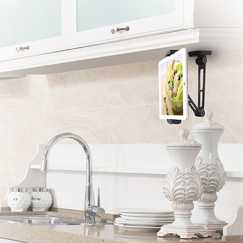 2-IN-1多機能タブレットホルダー(アンダーキャビネット/壁掛け式) PAD28-02 ほとんどの4.7"-12.9"タブレット用 from china(chinese)