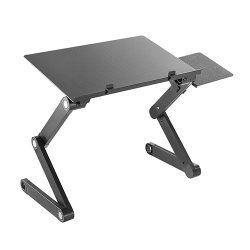 Height Adjustable Laptop Desk with Mouse Pad Side Mount