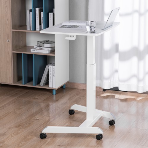 Height Adjustable Mobile Workstation with Paddle Lever FWS07-6 A Mobile Stand for Presentations or an Active Work Style from china(chinese)