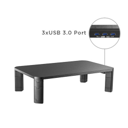 Particle Board Modular Multi-Purpose Riser with USB Ports
