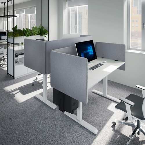 3 Piece Acoustic Desktop Privacy Panels with Felt Surface AP01-8 Focus on What You Are Doing from china(chinese)