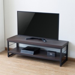 Wood Media Console with Open Shelving (Medium)