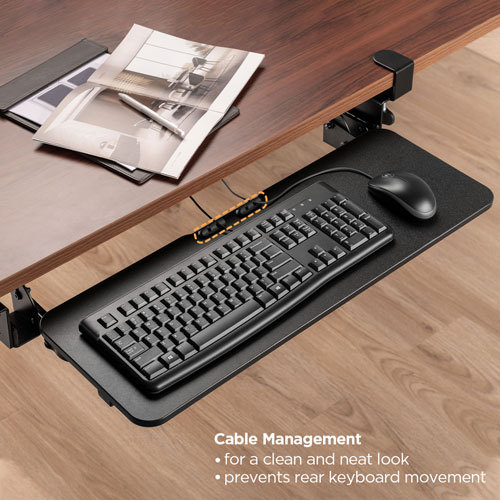 高さ調節可能なクランプオンキーボードトレイ(大) KBT-09 使いやすいデスクスペースを増やしながら、より快適なタイピングプラットフォームを作成するオーバーアチーバー。 from china(chinese)