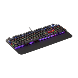104-Key Mechanical Gaming Keyboard with RGB Backlit and Volume Control Knob