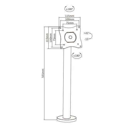 POS Desktop Monitor Pole Mount PMM-01S Create Functional, Stylish, Intelligent Payments Spaces  from china(chinese)