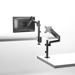 Single Monitor Pole-Mounted Gas Spring Monitor Arm