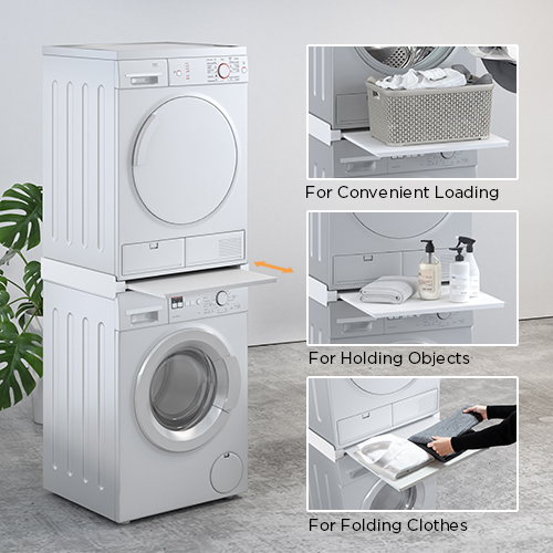 Laundry Stacking Kit with Pull-Out Shelf (Fits 60x60cm Appliances)