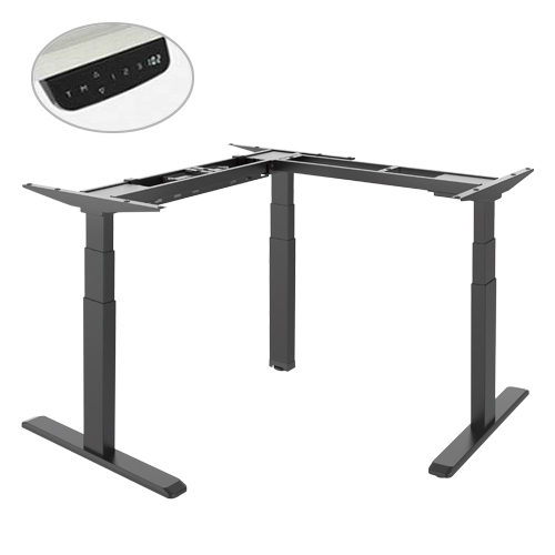 Triple Motor L-Shape Electric Sit-Stand Desk (Standard) M06-33D Design for Upgraded Lifting Experience! from china(chinese)