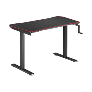   Economical Manual Sit-Stand Desk with Desk Mat & 2-Piece Partitioned Table Top (1200×600mm)