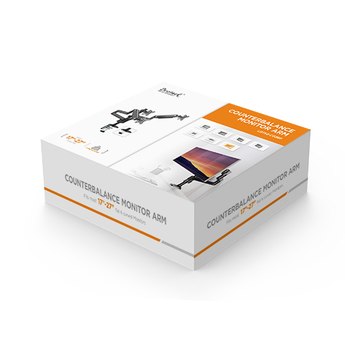 トリプルモニターポールマウントプレミアムアルミニウムスプリングアシストモニターアーム LDT53-C036P ほとんどの17"-27"モニター用 from china(chinese)