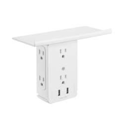 6-Outlet Wall-Mounted Surge Protector Power Strip
